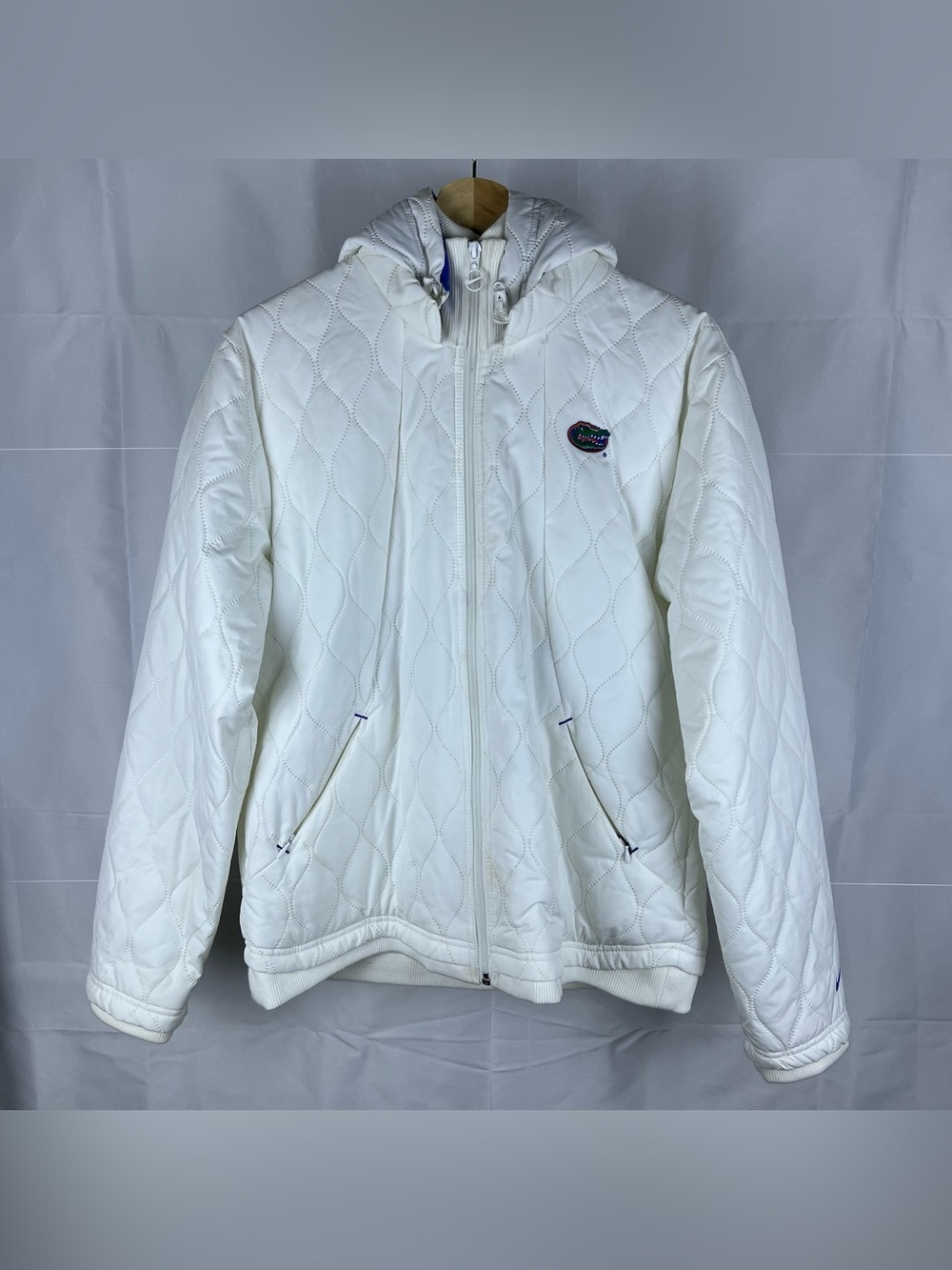 Florida Gators Nike Team Y2K Quilted Full Zip Jacket Women’s Large White